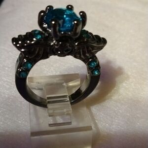 Black steel  ring size 6 NWT (sku 351)
